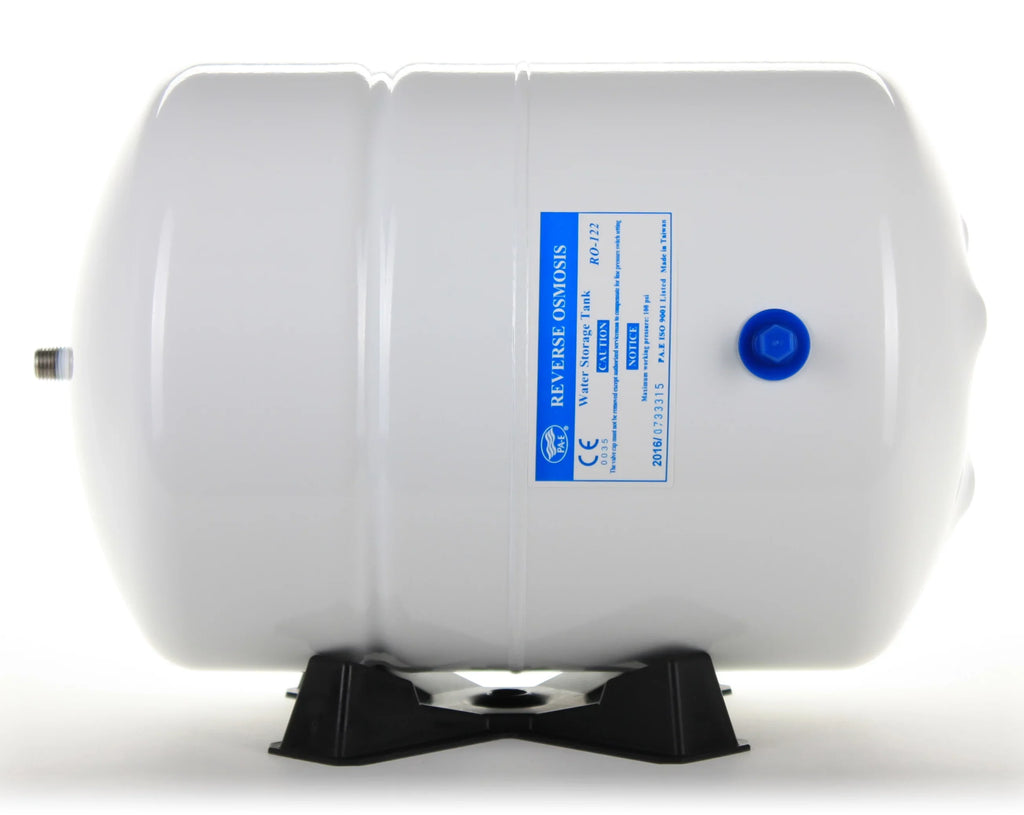 RO-122-W14 Hydronix 3.2 Gallon Stainless Steel Reverse Osmosis Storage moisture Tank, Small Size - White, 1/4" Port