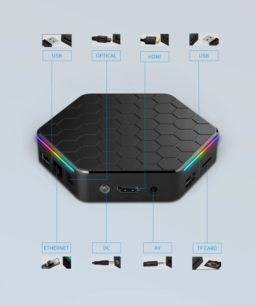 KingFurt   Quad Core 8K HD Video 64GB Memory 6K Stream Player 2023 T95Z Plus Smart Android 12.0 TV Box