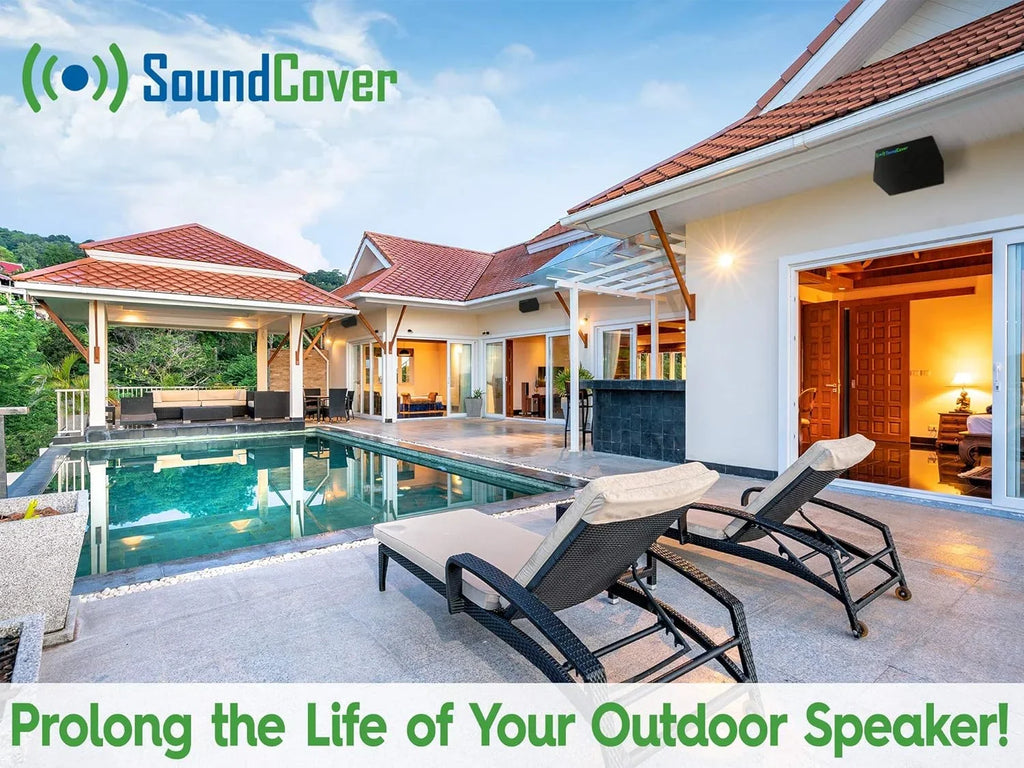 Outdoor Speaker Covers: Black, Medium Size (H 13.6" x W 7.9" x D 8.9"), suitable with Yamaha AW294, Definitive Technology AW 5500, Polk Audio Atrium 6, Yamaha AW350, and  251