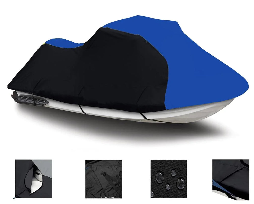 BLACK / BLUE HEAVY-DUTY, PWC 600D JET SKI wrap suitable for Sea Doo Sea-Doo Bombardier GTX 2001