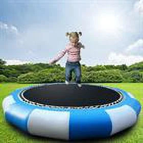 DENEST 17-ft Inflatable liquid Trampoline Swimming Pool Lake Bounce Floating Island moisture Sport Blue Max Capacity 400kg/ 880lbs