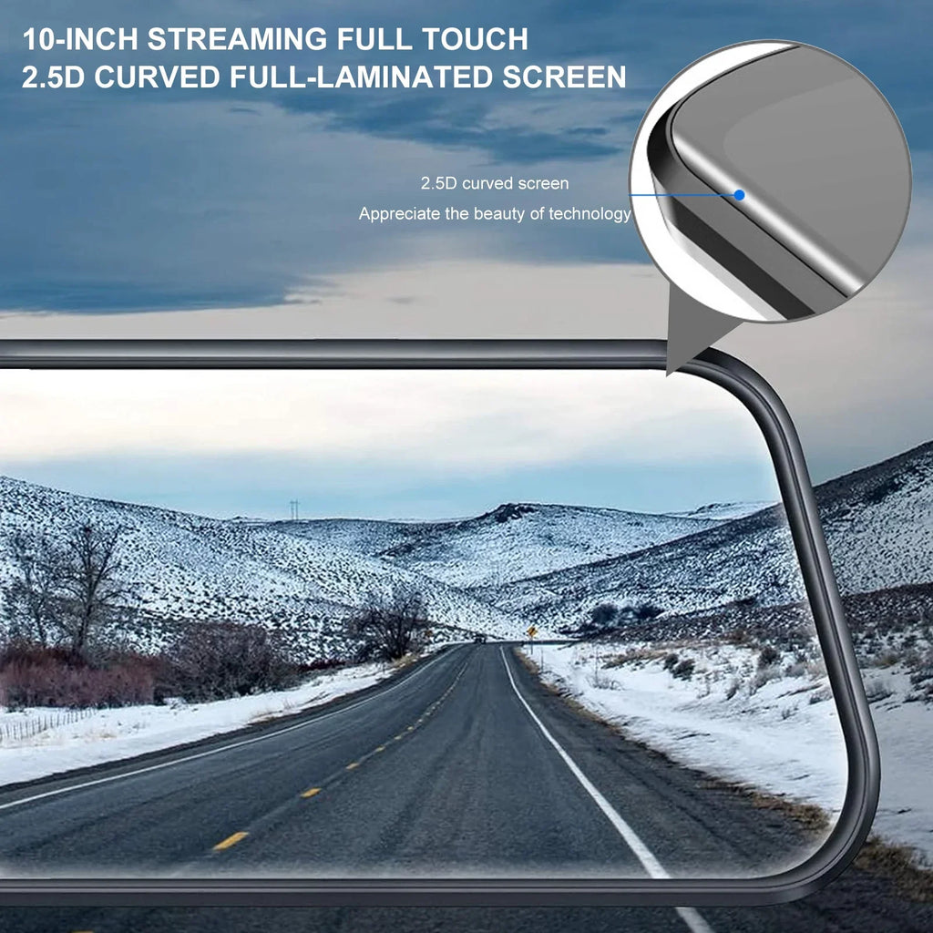 10" Mirror Dash Cam,DFITO 1080P FHD Full Touch Screen Front and Rear View Backup Camera,G-Sensor, Parking Monitor, 170° Wide Angle,with 5.5 Meters Cable