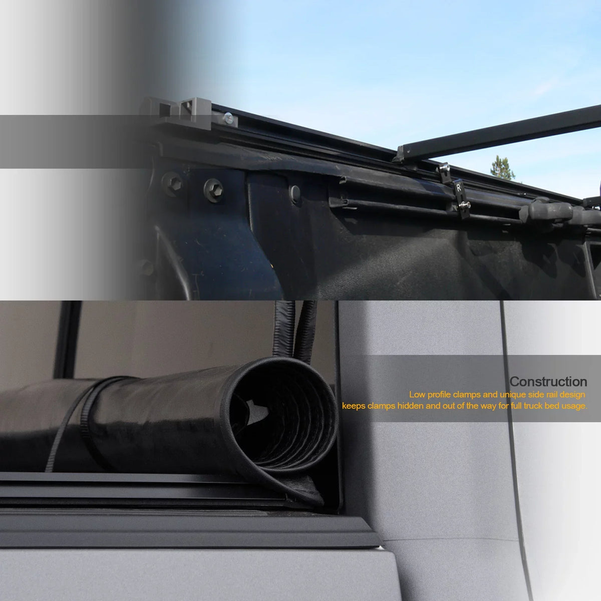 Stehlen 714937188747 Lock And Roll Up Tonneau protector - Black For 2015-2022 Chevy Colorado / GMC Canyon 6 Feet ( 72" ) Bed