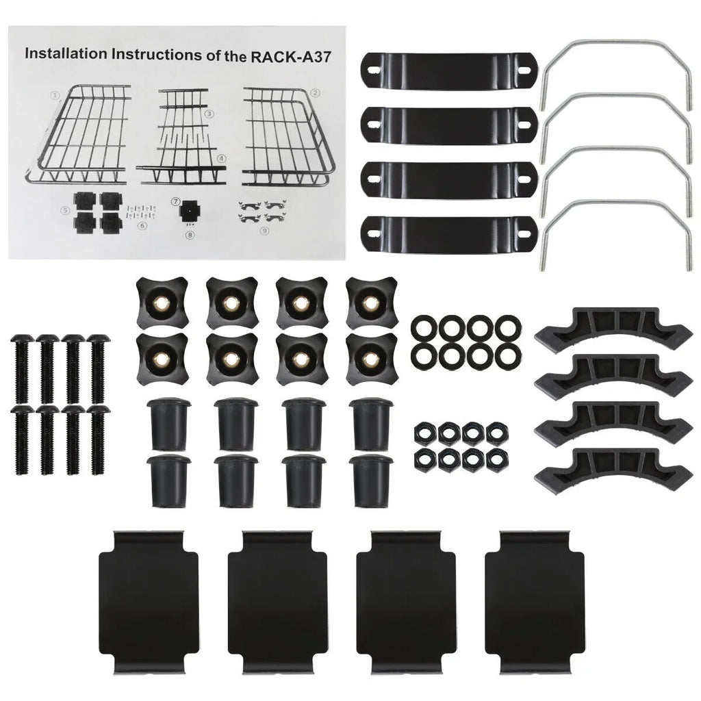 Teledu Roof Rack 64" Extendable Steel Luggage Cargo Carrier Top Basket SUV Truck