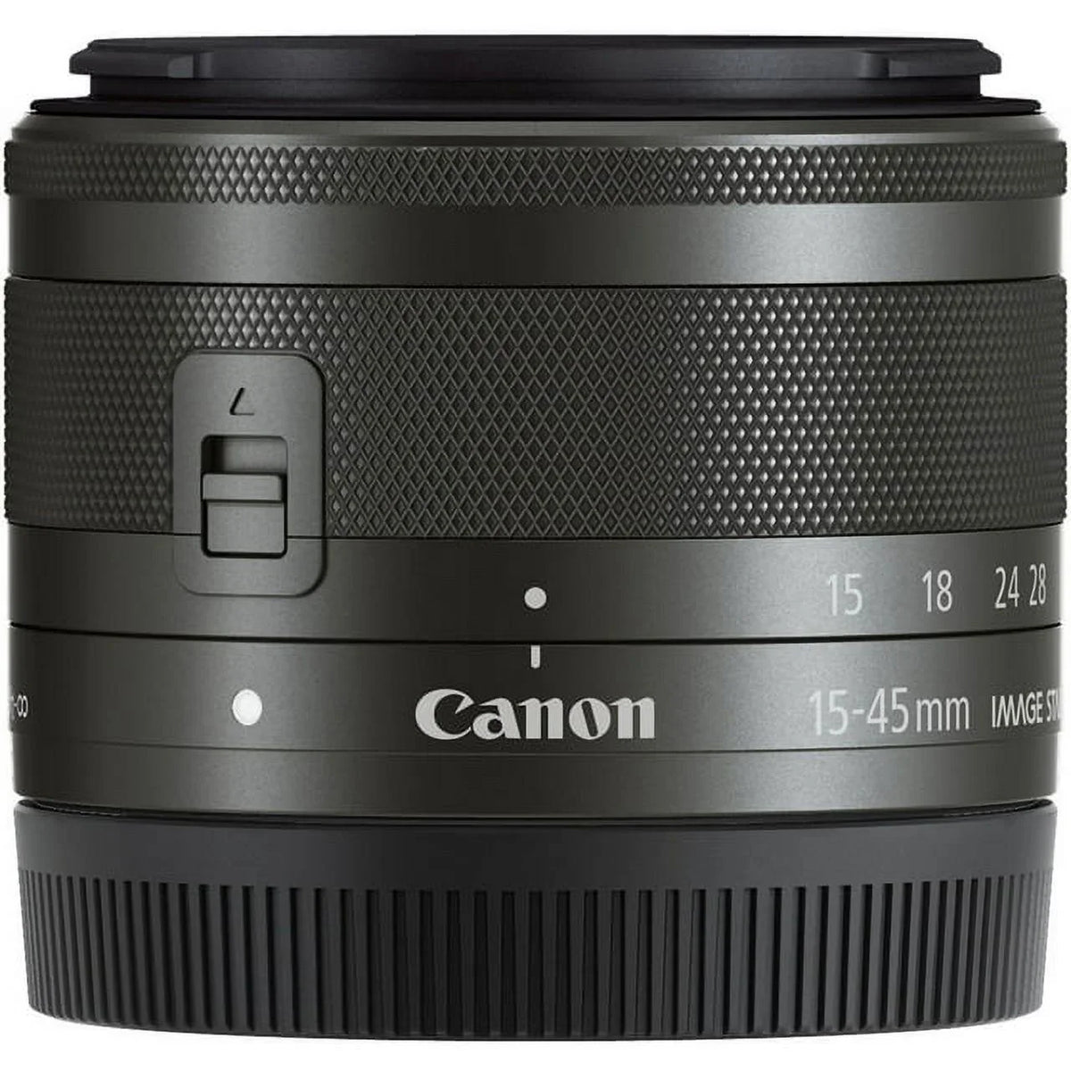 EF-M 15-45mm f/3.5-6.3 IS STM Lens (Graphite) - PixiBytes Basic Bundle