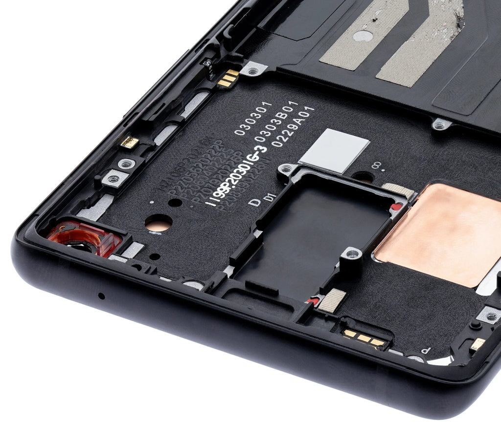 Replacement OLED Assembly With Frame appropriate For OnePlus 8 / 5G (Non-Verizon 5G UW Frame) (Refurbished) (Onyx Black)
