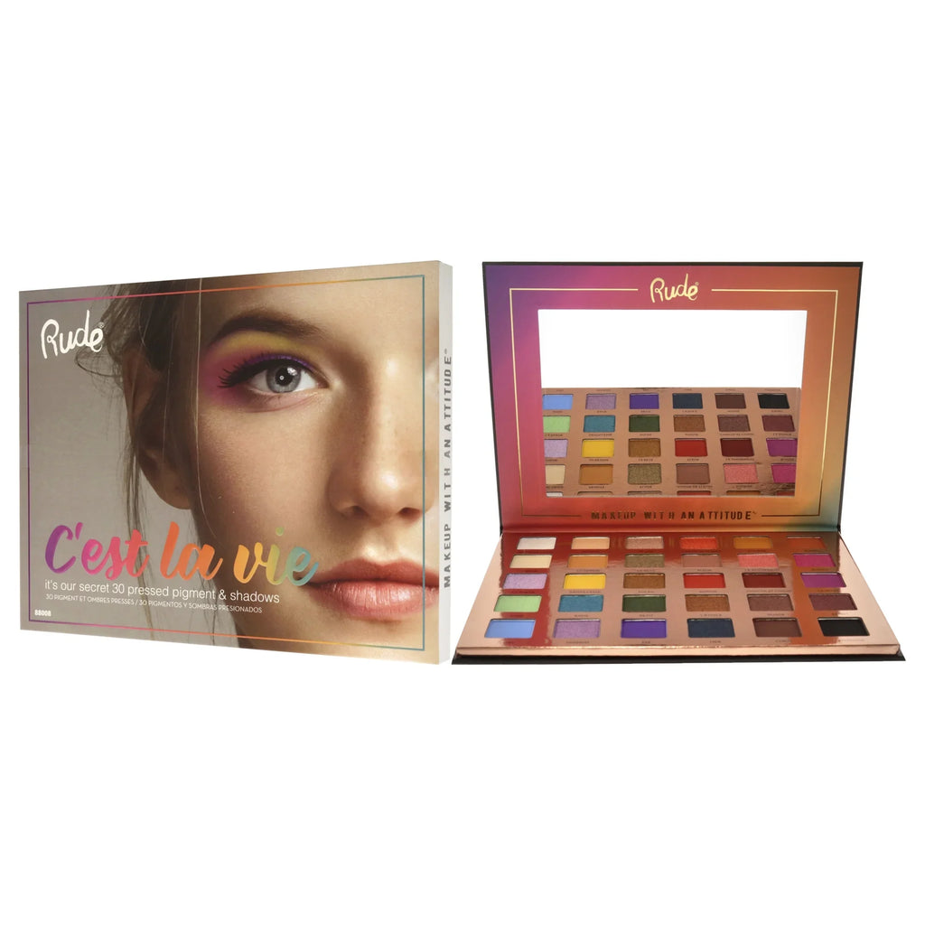 Rude Cosmetics Cest La Vie 30 Eyeshadow Palette , 1.13 oz Eye Shadow