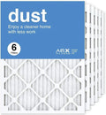 Dust 18X24x1 Air Filter Replement MERV 8 Furne Pleated Filter, 6-Pk