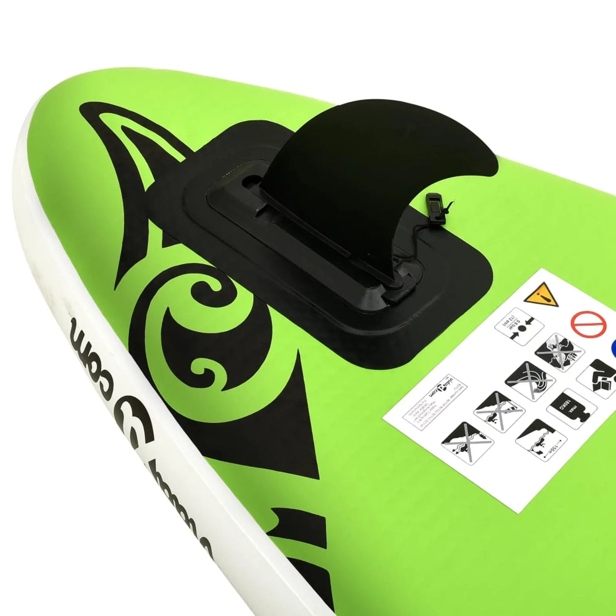 Dcenta Inflatable Paddleboard Set Beach Surfing Board with Oar, Fin, Hand Pump,  Kit and Carrying Bag Surfboard for Adults 120.1 x 29.9 x 5.9 Inches (L x W x H)