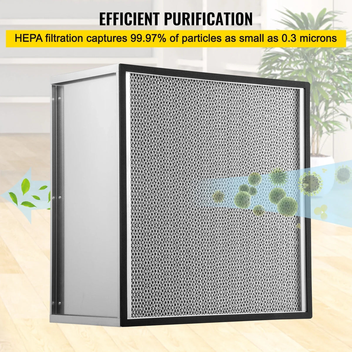Bentism Filter Replacement, 24''x24''x11.5'' AC Filter, True HEPA Pleated Air Filter, Air Filter Replacement with Durable Galvanized Frame, 99.97% Standard Filter suitable