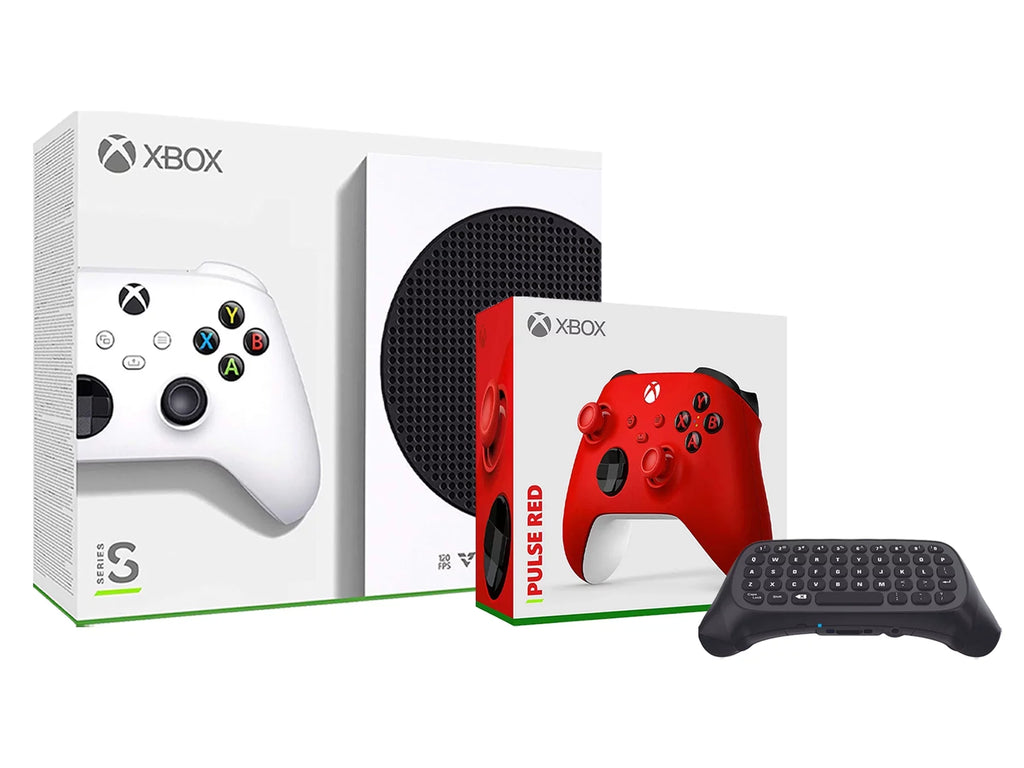 Xbox Series S 512GB All-Digital Console with Extra Pulse Red Controller and Wireless Controller Keypad