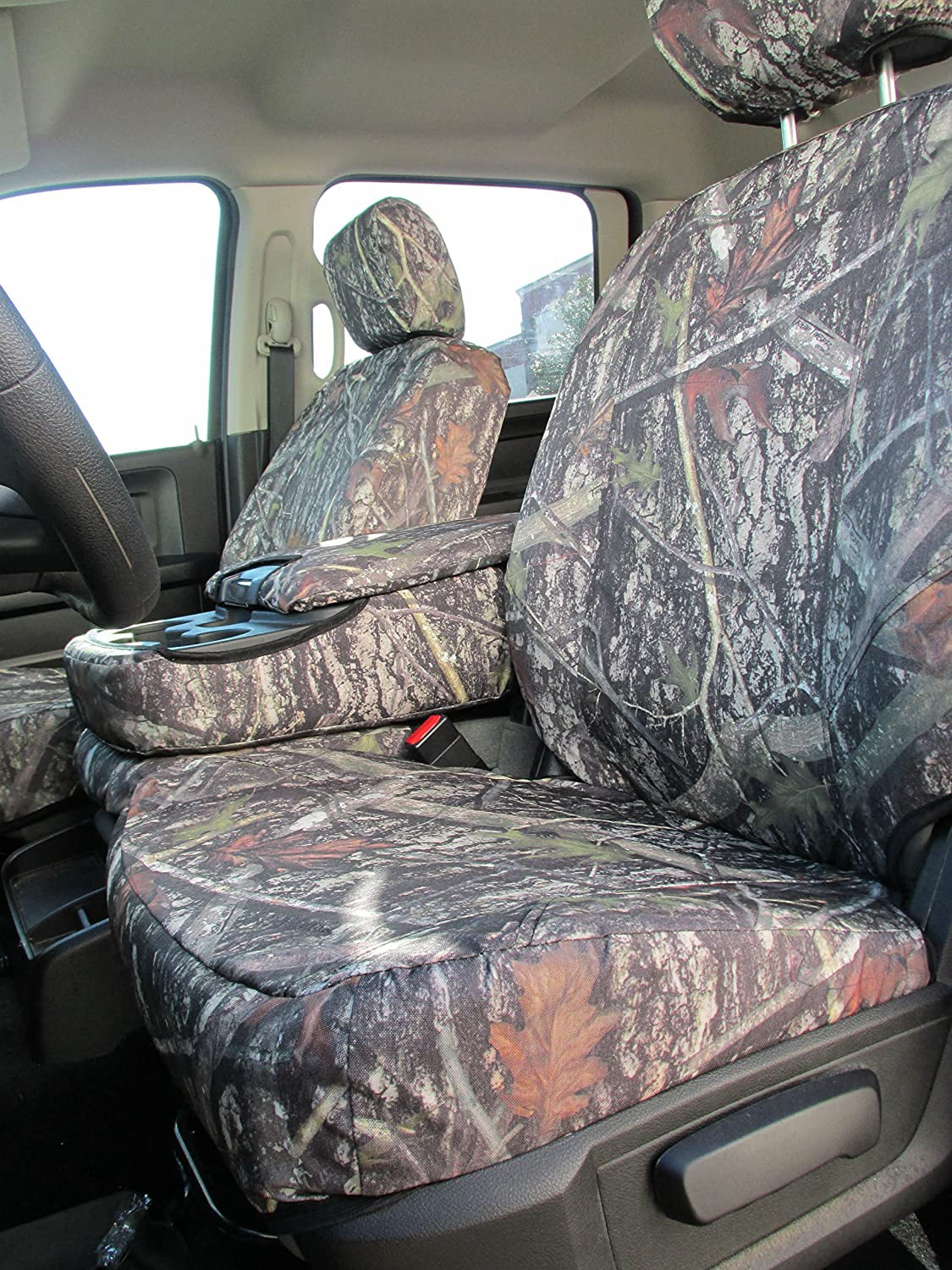 In NCLC Camouflage Endura. D1334 appropriate with 2013-2019 and 2020 Classic Dodge Ram 1500-3500 Cab Front 40/20/40 with opening console with 3 cupholders, 20 section does not open
