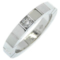 5.8g Women's I220823087 (Good). Pre-Owned Cartier CARTIER Lanieres Ring 1P Diamond K18 White Gold x Approx