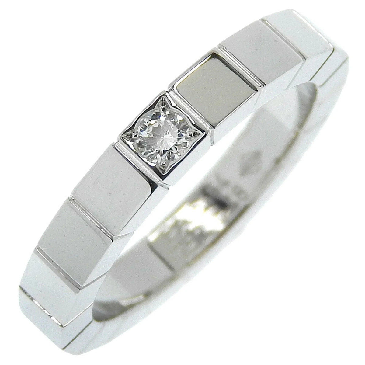 5.8g Women's I220823087 (Good). Pre-Owned Cartier CARTIER Lanieres Ring 1P Diamond K18 White Gold x Approx