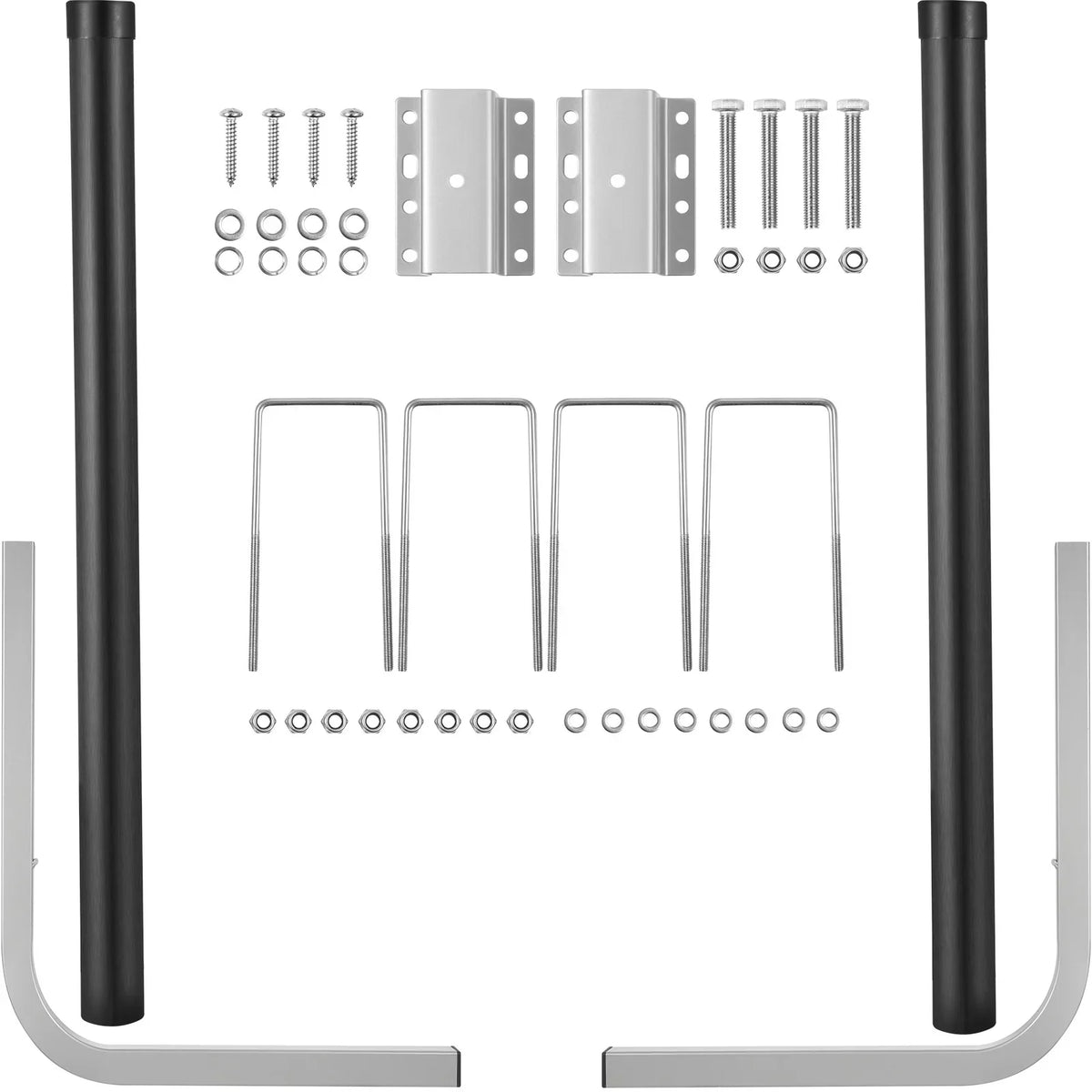 BENTISM vessel Trailer Guide-on, 60", One Pair Galvanized Steel Trailer Post Guide ons, with PVC Tube Covers, Complete Mounting Accessories Included, for Ski craft, Fishing craft or Sailboat Trailer