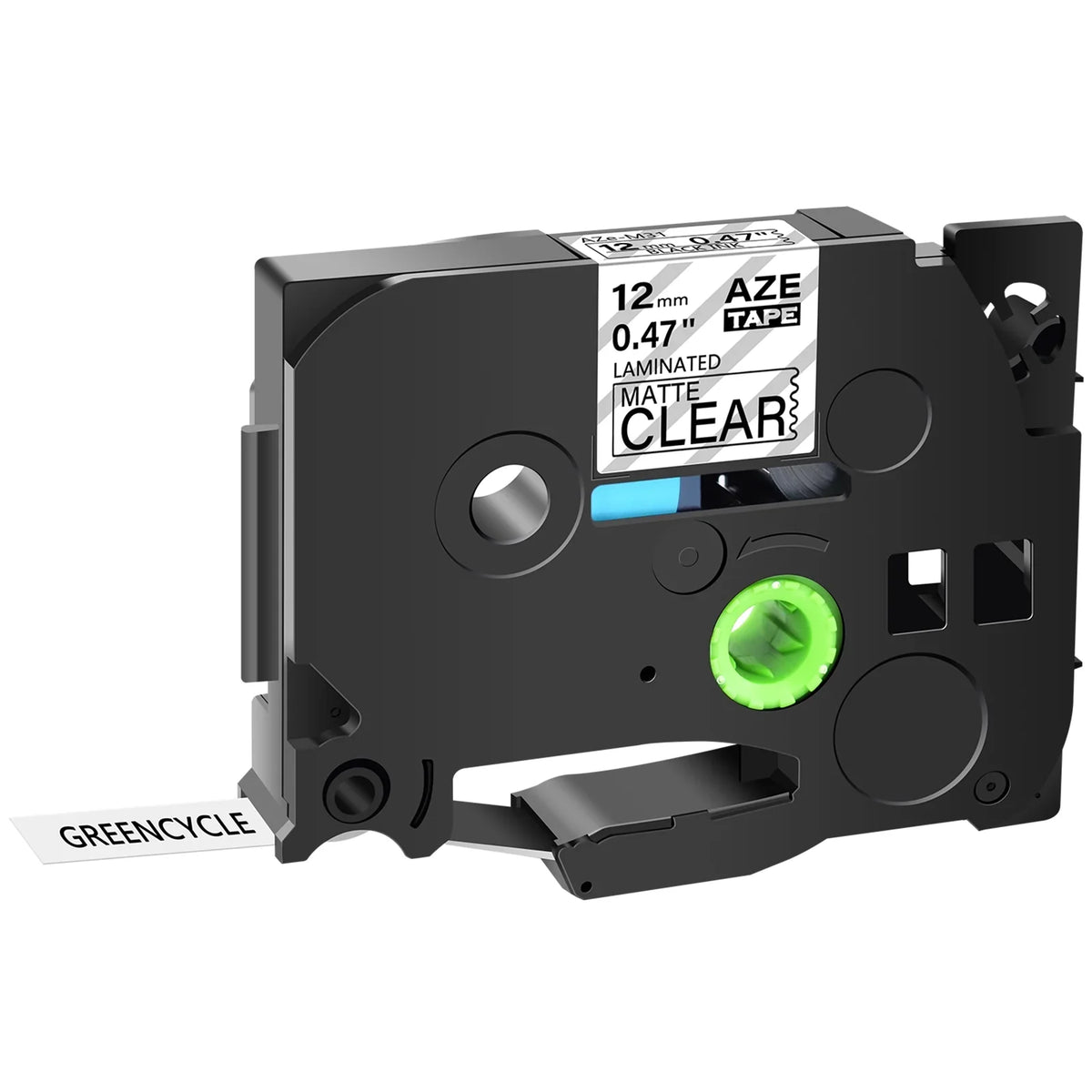 GREENCYCLE 30PK matching for Brother P-touch Black on Matte Clear 12mm 0.47" TZe-M31 TZ-M31 TZM31 TZeM31 Laminated Label Tape