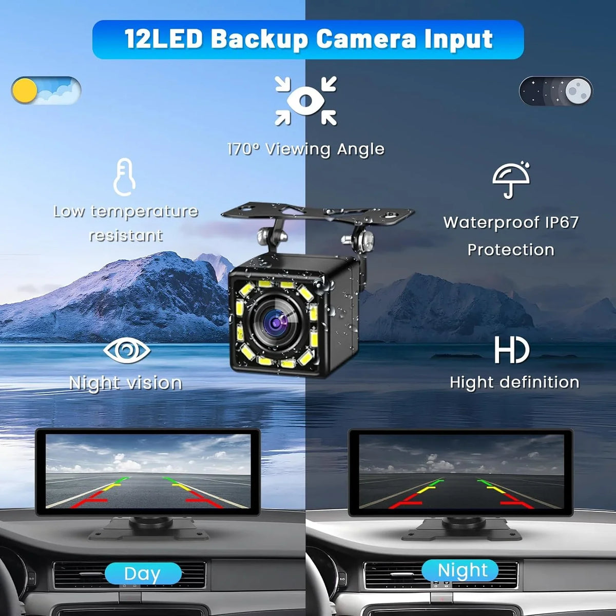 Podofo 7-32V 10.26" Portable Touch Screen Car Stereo Radio Wireless Carplay Android Auto Mirror Link FM Bluetooth AUX for Car Suv Van Pickup Vehicles, with 64G Card&Backup Camera
