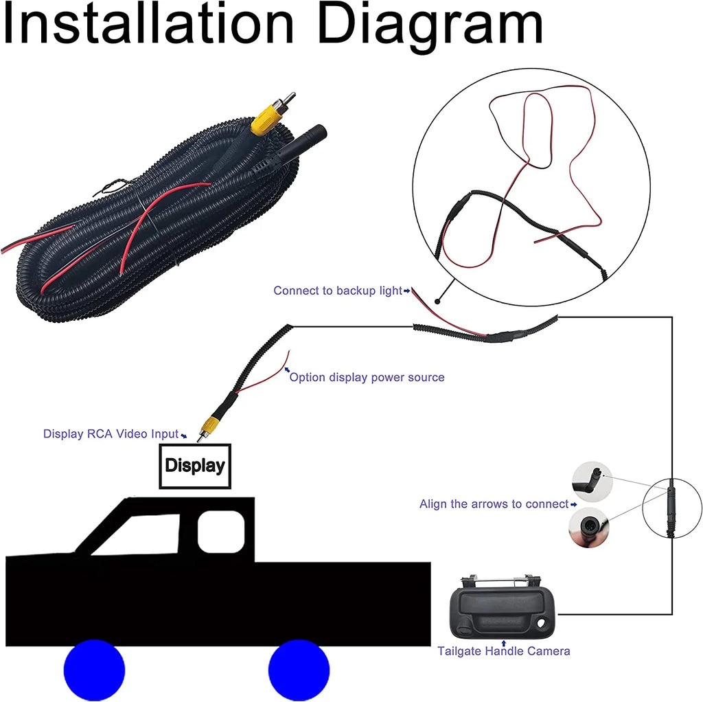 Tailgate Handle with Camera, OE: #8L3Z-9943400-AC, appropriate with  F150, F250, F350, F450, F550 (Black)