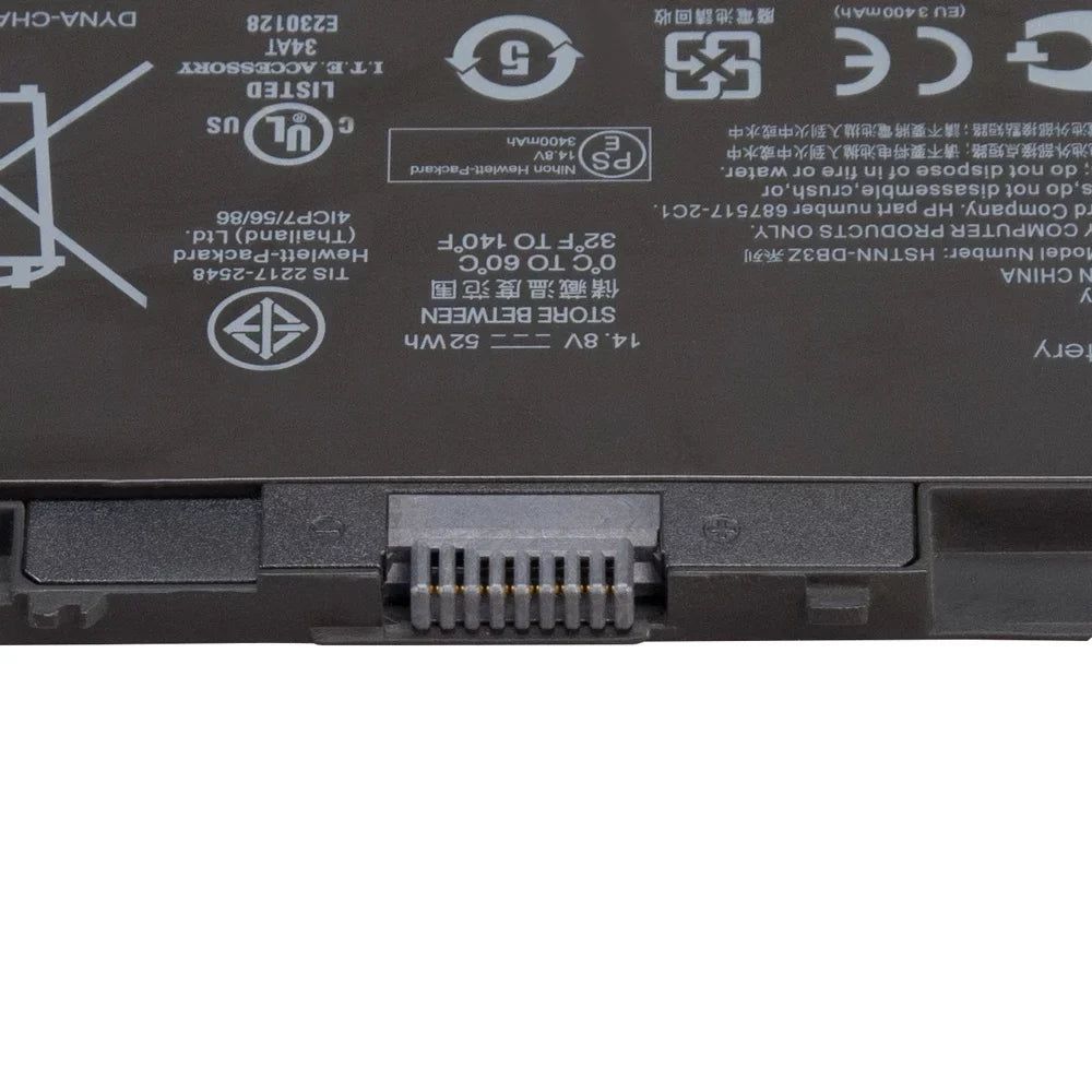BATTERY - Replacement for  EliteBook Folio 9480m J5P79UT / 9480m J5P80UT / 9480m J5P81UT / 9480m J5P82UT / 9480m J8U70UA / H4Q47AA / H4Q48AA / H4Q48UT / HSTNN-DB3Z / HSTNN-LB5B / MA02025XL. DR