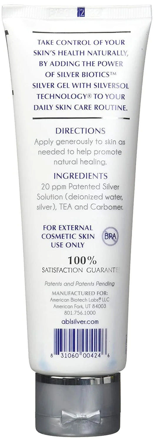 American Biotech Labs Silver Biotics Silver Gel Ultimate Skin & Body Care 4 oz (Pack of 2)
