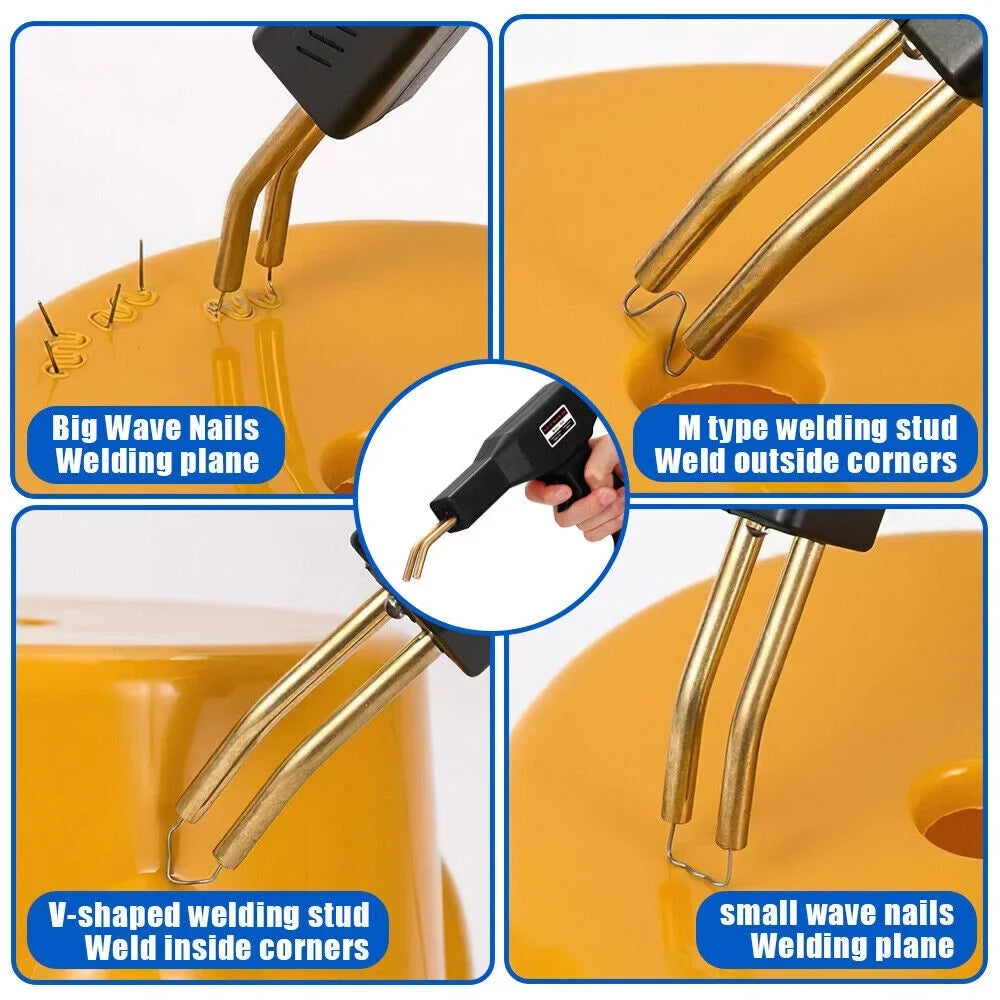 Car Bumper Repair Plastic Welder Kit Hot Stapler Welding Gun Machine 600 Staples