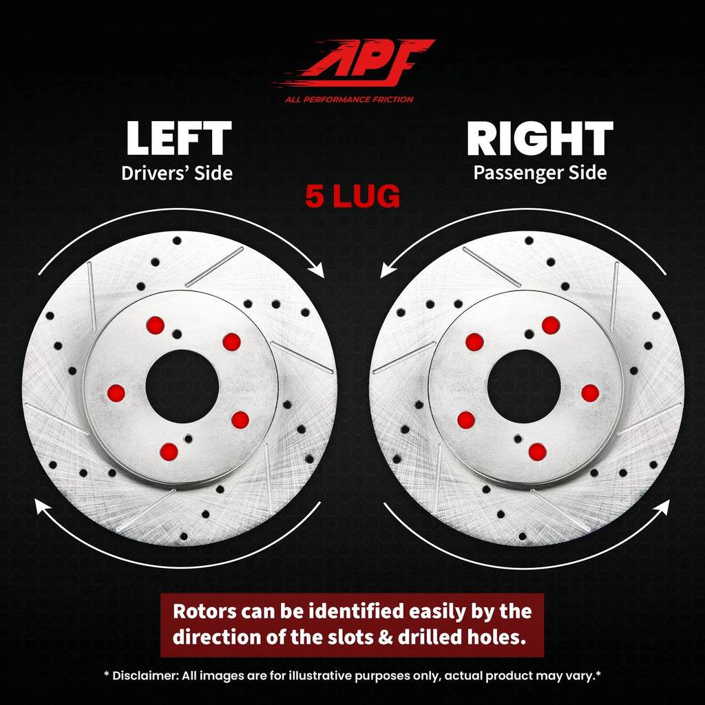 Front Zinc Drill/Slot Brake Rotors + Ceramic Pads for  Ranger 4WD 2003-2011