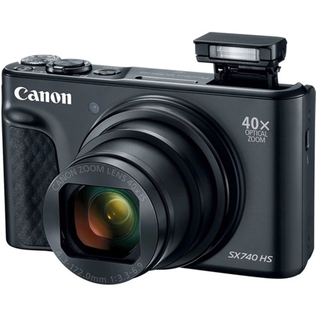 PowerShot SX740 HS 20.3MP Digital Camera Black with 64GB Memory card