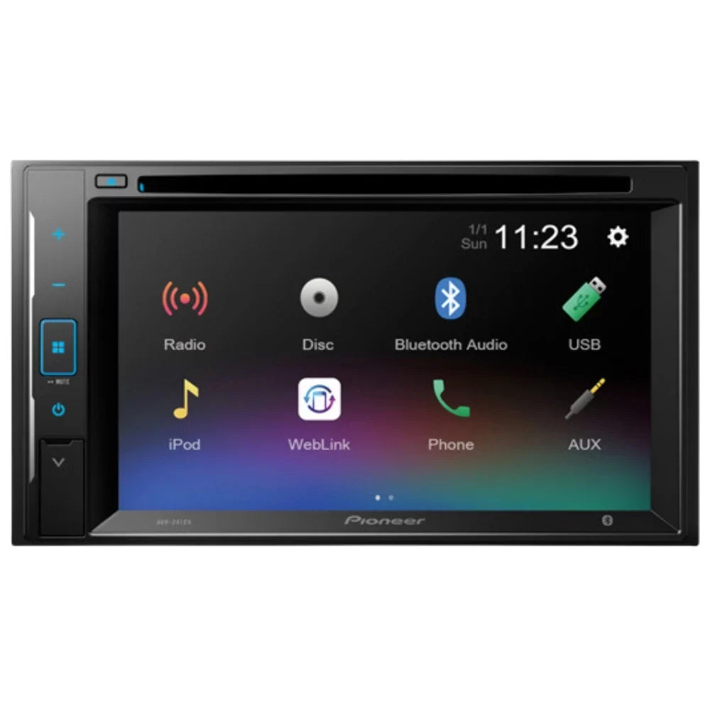 KIT4749 Bundle for 1999-2003  F150 W/ Pioneer AVH-241EX Double DIN Car Stereo with Bluetooth/Backup Camera/Installation Kit/in-Dash DVD/CD AM/FM 6.2" Touchscreen Digital Media Receiver