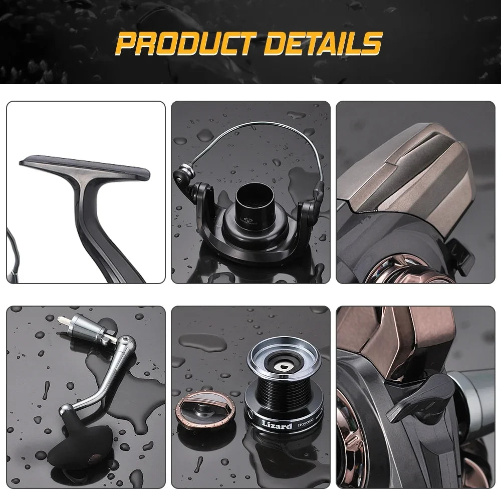 lizard Fishing Reel,Sea Reel 13bb+1 Ball 3000-10000 BoatSea 3000-10000 Series craft Ball 3000-10000 Series Rookin Siuke Reel Reel