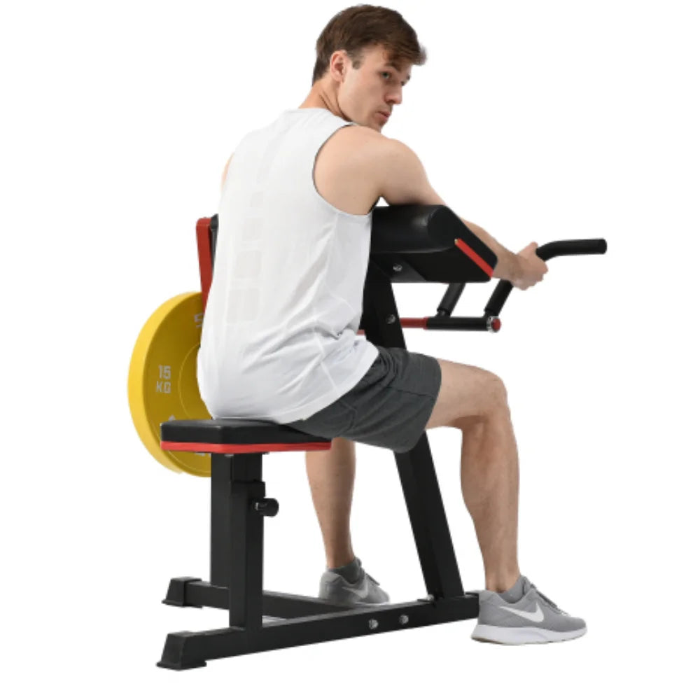 Leg Extension Curl Machine Exercises Strength Standard Bench with Adjustable Preacher Curl for Home Gym