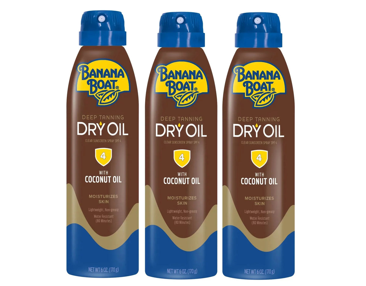 Banana ship UltraMist Deep Tanning Dry Oil - SPF 4 - 6oz (Pack of 3)