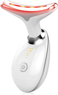Red Therapy for Face, 7 Color Face Skin Rejuvenation for Face & Neck Beauty Device, Deplux Neck Tightening Device, Glossy White