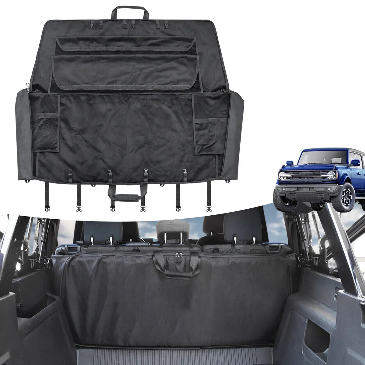 Window Storage Bag Soft Top Organizer 600D for 2021 2022 2023  Bronco 4 Door