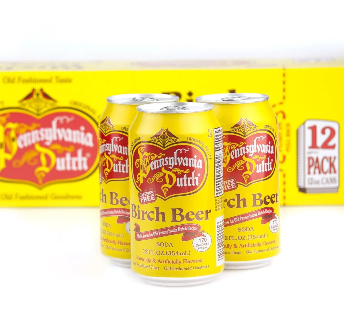 (Case Of 24). Amishtastes PA Dutch Birch Beer, Protected With High-Density Foam, 12 Oz