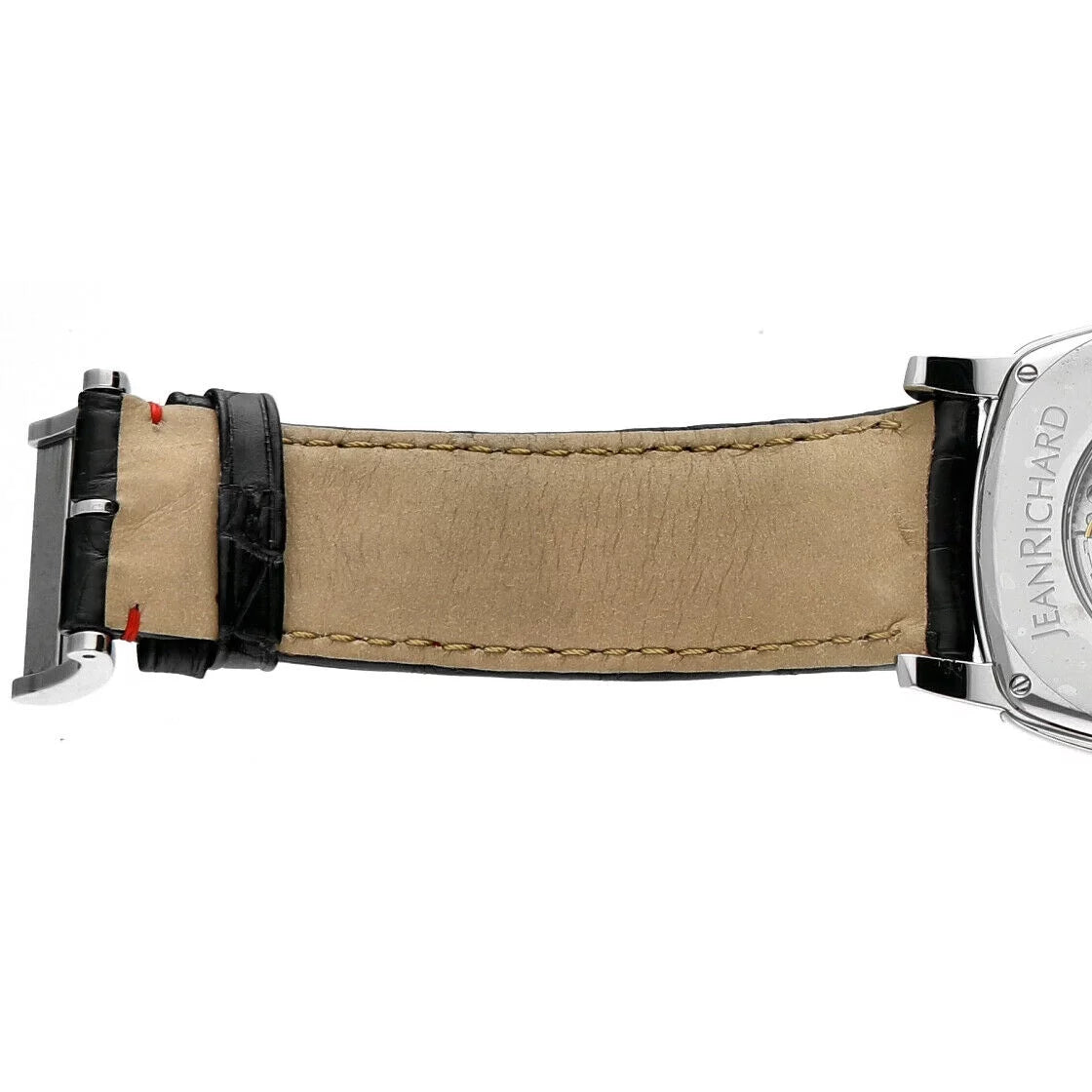 Jean Richard 46016 TV Screen XL Moonphase Steel Leather Automatic Men's Watch