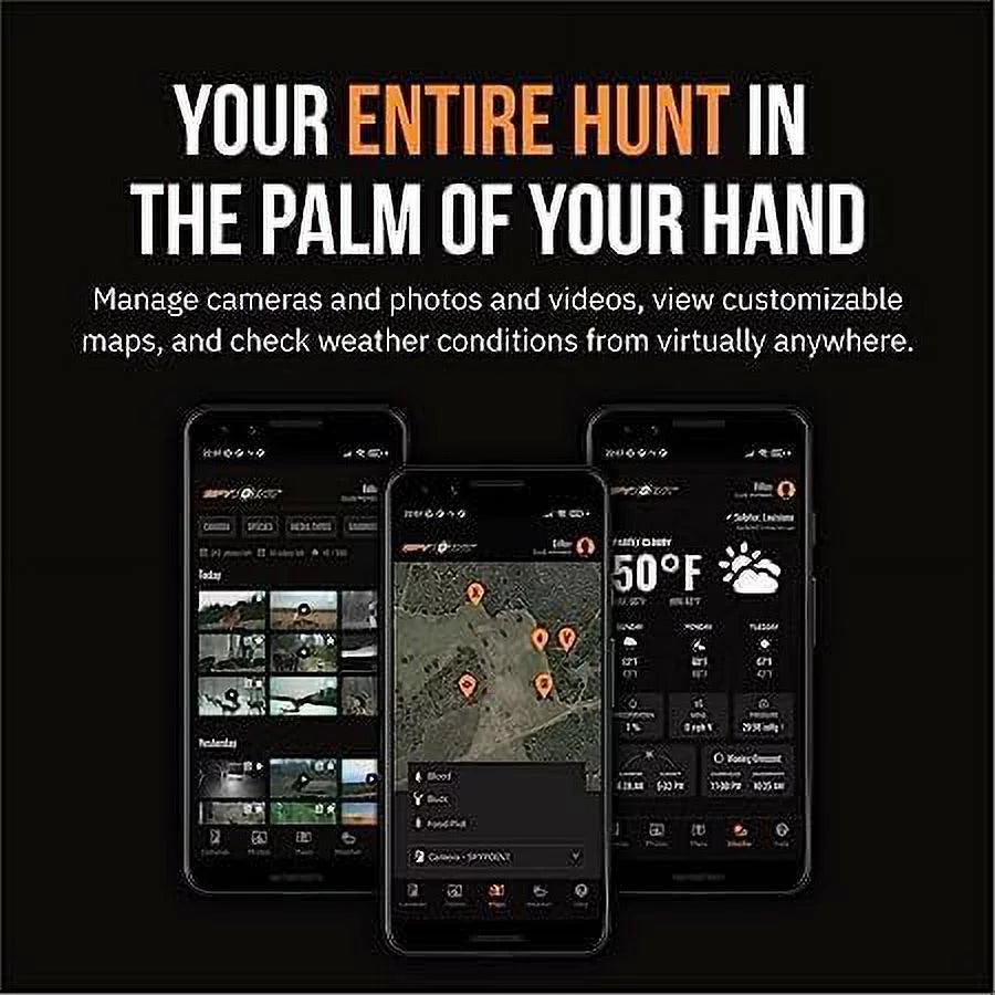SPYPOINT Flex-S Solar Cellular Trail Camera Integrated Solar Panel, LTE Connectivity, 100-foot Flash/Detection Range, Internal Battery, Optional Battery Backup + Steel Reinforced Strap