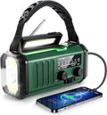 10000mAh Emergency Solar Hand Crank climate Radio Power Bank Charger with Flashlight