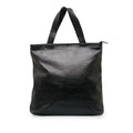 Pre-Owned Authenticated Chanel CC Tote Lambskin Leather Black Tote Bag Unisex (Good)