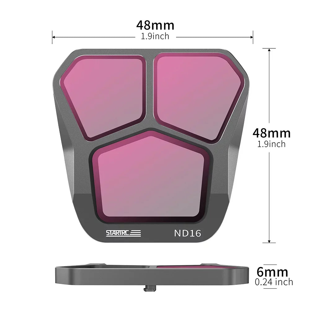 moobody 4-Pack Filters ND8/ND16/ND32/ND64 Lens Filter Aluminum Material AGC Optical Glass Waterproof Scratch-impervious -reflective Coatings suitable with DJI Mavic 3 Pro