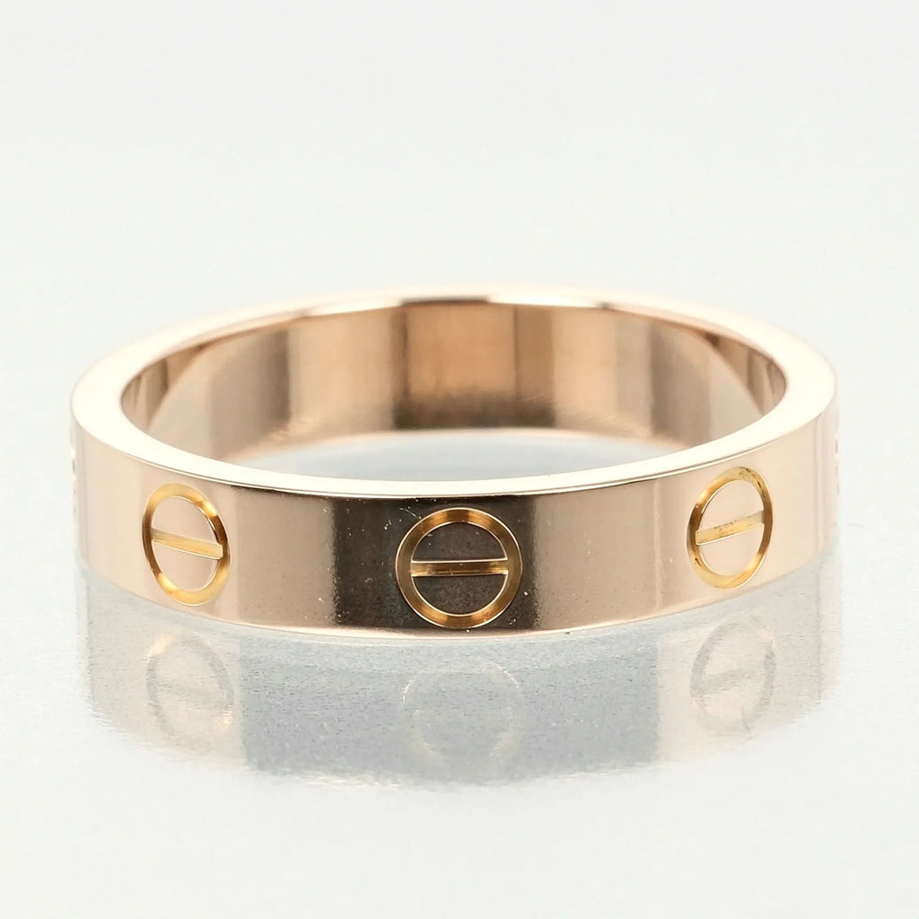 3.6g I132124020 (Good). Pre-Owned Cartier Love Wedding Ring Size 9, K18 PG Pink Gold, Approx