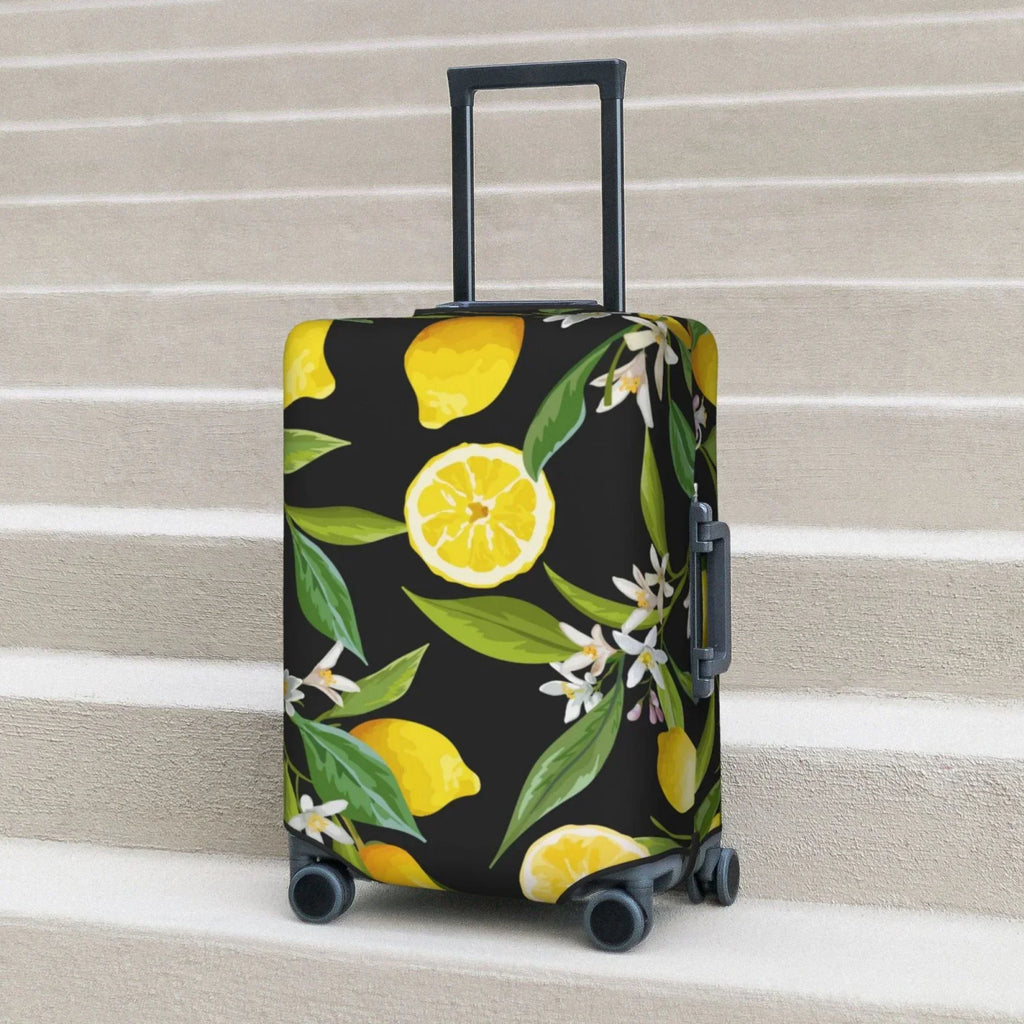 Adobk Lemon Fruits Flowers Leaves Luggage Protector Suitcase shield, Stretch Suitcase shield, Washable Luggage Covers For Suitcase For Women And Men, Travel Accessories-Small