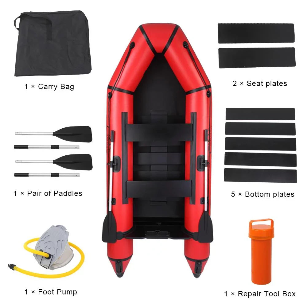 Campingsurvivals 10ft PVC Inflatable Fishing Assault craft Red