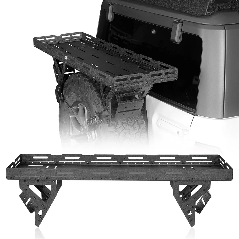 Hooke Road Spare Tire Utility Basket Fit 1976-2024 Jeep Wrangler TJ YJ JK JL  Bronco RV