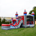JumpOrange Commercial Grade Bounce House moisture Slide with Pool for Kids and Adults (with Blower), Castle Titanium