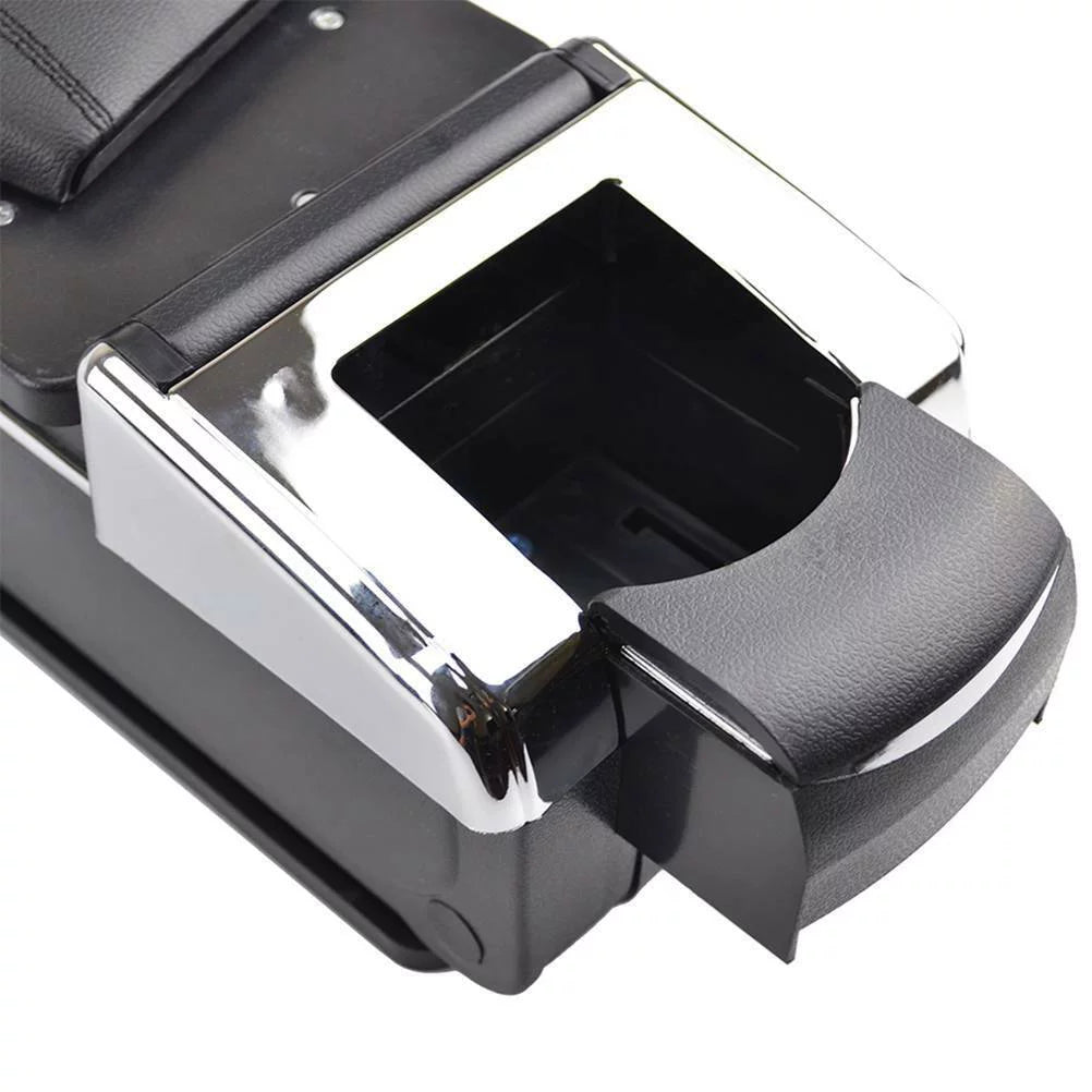 For Honda Jazz/ Fit  2002-2008 Armrest Central Console Storage Box Compartment Black