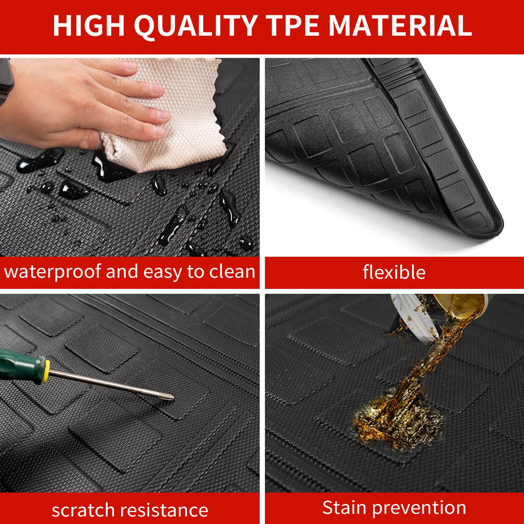 Cargo Mat appropriate with 2019-2023 Jeep Cherokee Trunk Mat Cargo Liner TPE All elements Trunk Liner 2022 Cherokee Accessories (Trunk Mat)