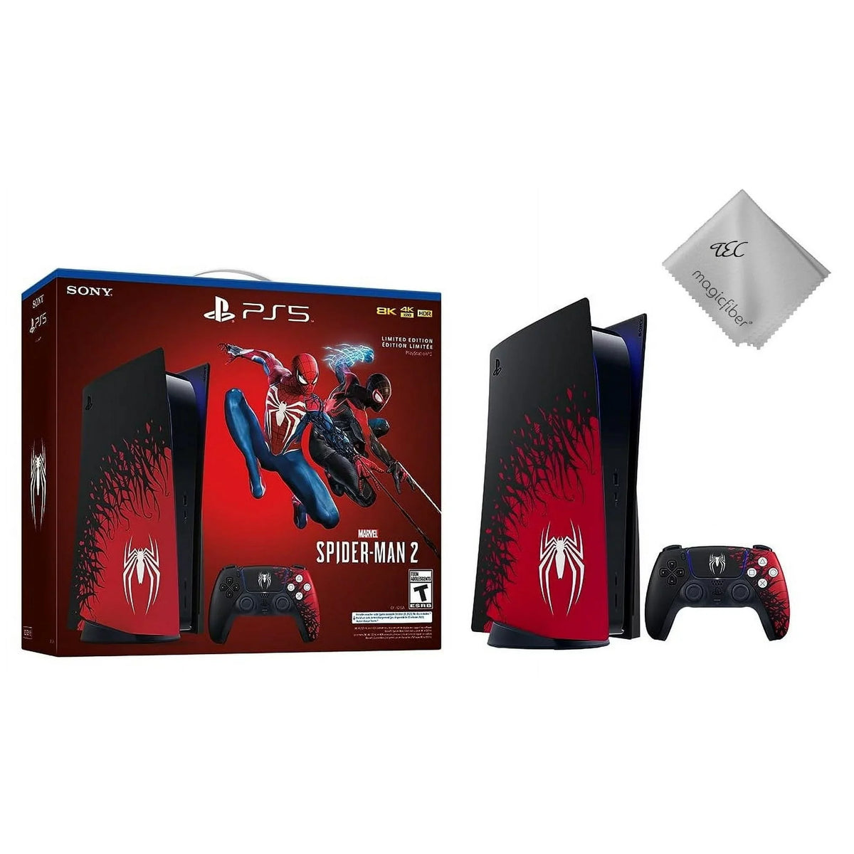 Newest 2024 TEC  PlayStation_PS5 Gaming Console(Disc) with Marvel’s Spider-Man 2 Bundle Limited Edition
