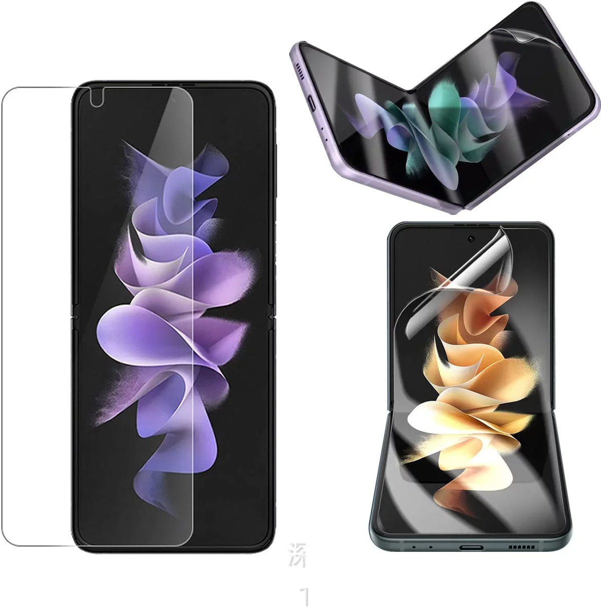 [3 Pack]Screen Protectors suitable with  Galaxy Z Flip 4 5G 2022, 3 Pack Inside Screen Self-Healing TPU Film