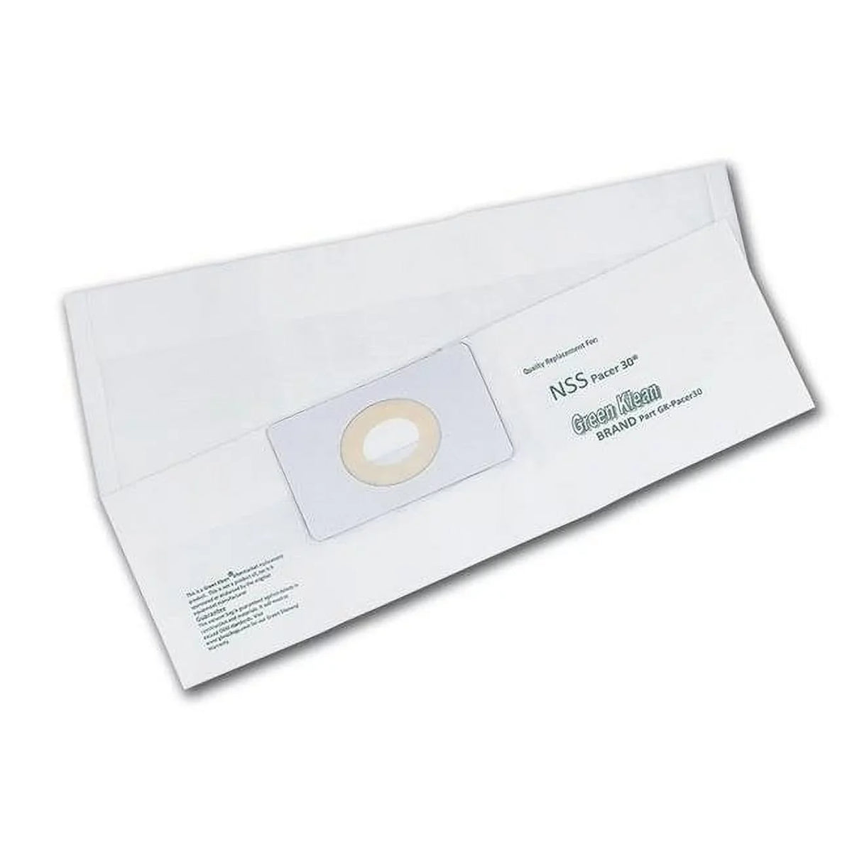 Green Klean  NSS Pacer 30 Wide Area Vac Replacement Vacuum Bags - Case of 36