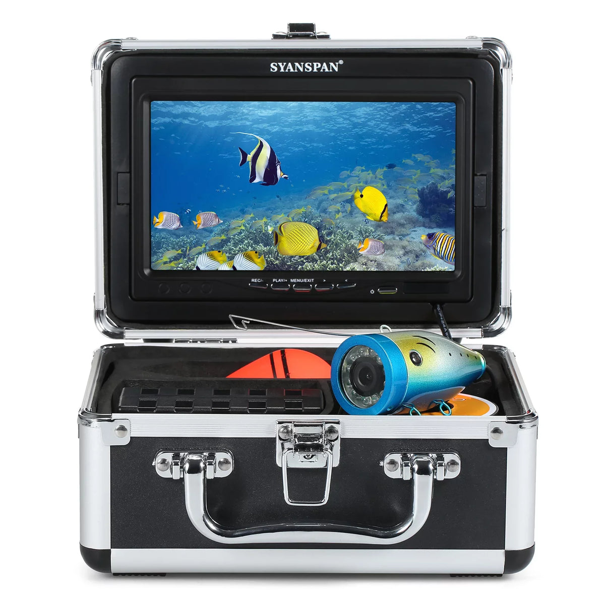 moobody Underwater Fishing Camera Fish Finder with 12LEDs 7Inch/9Inch LCD Display 15M/30M/50M Cable IP68 Waterproof for Sea Lake ship Ice Fishing